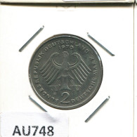 2 DM 1969 F K.ADENAUER BRD DEUTSCHLAND Münze GERMANY #AU748.D.A - 2 Marchi