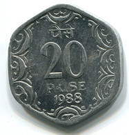 20 PAISE 1988 INDE INDIA UNC Pièce #W10860.F.A - India