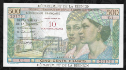 REUNION .  BILLET DE  DE 500 FRANCS CONTRE-VALEUR 10 NOUVEAUX FRANCS - Reunión