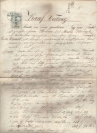YANxx/21 Sehr Altes Dokument " KAUFVERTRG " Aus 1863  SIEHE ABBILDUNG - Historische Documenten