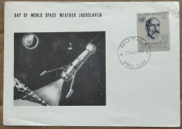 YUGOSLAVIA 1963, SPECIAL COVER ROCKET, SPACE, ASTROLOGY, WORLD SPACE WEATHER, GEOPHYSICIST DR ANDRIJA MOHOROVICIC STAMP, - Covers & Documents