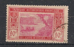 COTE D'IVOIRE - 1930 - N°YT. 81 - Lagune Ebrié 90c Brique - Oblitéré / Used - Usati