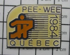 1818B Pin's Pins / Beau Et Rare / SPORTS / HOCKEY SUR GLACE TOURNOI PEE-WEE 1984 QUEBEC - Invierno