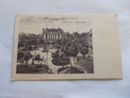 STRASSBURG I ELS  STRASBOURG ( 67 Bas Rhin ) KLEBER PLATZ  PLACE KLEBER CACHET  DOS A LA CIGOGNE D ALSACE  DESSIN - Straatsburg