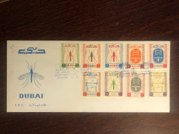 DUBAI FDC COVER 1963 YEAR MALARIA  HEALTH MEDICINE STAMPS - Dubai