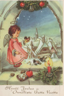 ENGEL WEIHNACHTSFERIEN Feiern & Feste Vintage Ansichtskarte Postkarte CPSM #PAH140.A - Angels