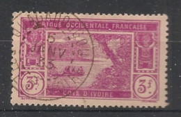 COTE D'IVOIRE - 1930 - N°YT. 83 - Lagune Ebrié 3f Lilas-rose - Oblitéré / Used - Used Stamps