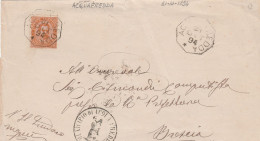 E 253 Acquafredda (Brescia) Ottagonale Del 1894 - Storia Postale