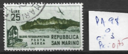 SAINT-MARIN PA 98 Oblitéré Côte 3 € - Posta Aerea