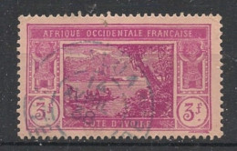 COTE D'IVOIRE - 1930 - N°YT. 83 - Lagune Ebrié 3f Lilas-rose - Oblitéré / Used - Usados