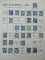 DO 9 FRANCE SUR  5 PAGES ETUDE BELLES OBLITERATIONS  SAGES  ++VU BEHR.DISPERSION COLLECTION++ - 1876-1898 Sage (Type II)