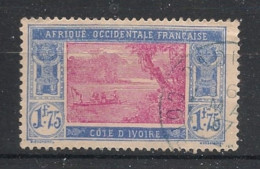 COTE D'IVOIRE - 1934-35 - N°YT. 105A - Lagune Ebrié 1f75 Outremer Et Rose - Oblitéré / Used - Gebruikt