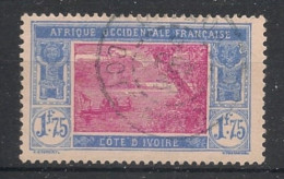 COTE D'IVOIRE - 1934-35 - N°YT. 105A - Lagune Ebrié 1f75 Outremer Et Rose - Oblitéré / Used - Gebraucht