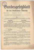 DOK73 ÖSTERREICH 1934 BUNDESGESETZBLATT KONKORDAT HEILIGEN STUHL Und ÖSTERREICH 18 SEITEN SIEHE ABBILDUNG - Documents Historiques