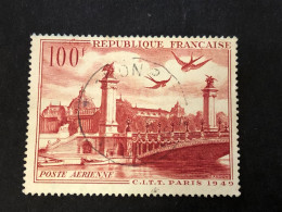 FRANCE PA 28  100f  Rouge, Oblitéré, Cote 7€ - 1927-1959 Matasellados