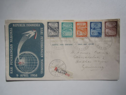 1958 INDONESIA REGISTERED COVER - Indonésie