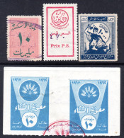 3071. MIDDLE EAST,PALESTINE AND OTHRS 5 REVENUES,POSTER STAMPS,LABELS LOT - Palestina