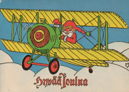 PAPÁ NOEL Feliz Año Navidad Vintage Tarjeta Postal CPSM #PBB228.A - Santa Claus