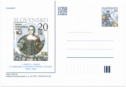 CDV 63 Slovakia Best Slovak Stamp Of 2000 History Of The Postal Law Maria Therese 2001 - Case Reali