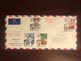 FUJEIRA  FDC COVER TRAVELLED LETTER OVERPRINTED STAMPS 1970 YEAR RED CRESCENT RED CROSS  HEALTH MEDICINE STAMPS - Fujeira
