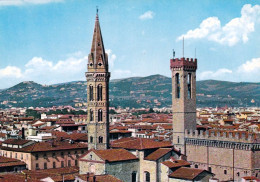 1 AK Italien * Florenz Mit Dem Sechseckigen Glockenturm Der Abteikirche Und Dem Turm Des Palazzo Del Bargello * - Firenze (Florence)