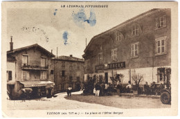 CPA Carte Postale / 69 Rhône, Yzeron / ?? / La Place Et L'Hôtel Berger. - Autres & Non Classés