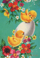 PÂQUES POULET ŒUF Vintage Carte Postale CPSM #PBO749.A - Pasqua