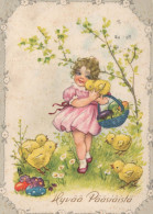 EASTER CHILDREN Vintage Postcard CPSM #PBO256.A - Easter