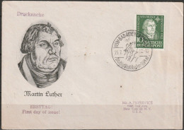 BRD 1952 FDC MiNr.149 Martin Luther, Tagung Des Lutherischen Weltbundes  ( D 4319 ) - 1948-1960