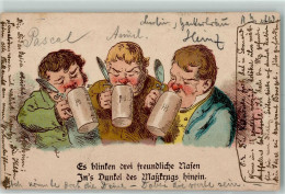 13433307 - Bier Humor Lithographie AK - Post & Briefboten