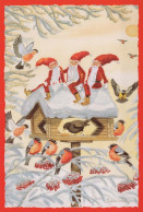 WEIHNACHTSMANN SANTA CLAUS Neujahr Weihnachten GNOME Vintage Ansichtskarte Postkarte CPSM #PBL772.A - Santa Claus