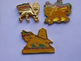 3 Pin S THE LION OF TUDAH ADDIS ABEBA CAPITALE ETHIOPIE Different - Città