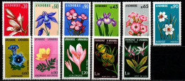 Franz. Andorra - Lot Aus 1973 - 1980 - Postfrisch MNH - Blumen Flowers - Otros & Sin Clasificación