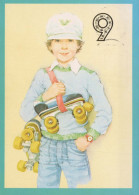 HAPPY BIRTHDAY 9 Year Old BOY CHILDREN Vintage Postal CPSM #PBT856.A - Geburtstag