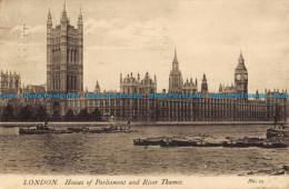 R043115 London. Houses Of Parliament And River Thames. 1934 - Autres & Non Classés