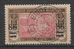 COTE D'IVOIRE - 1922-25 - N°YT. 61 - Lagune Ebrié 85c Sur 75c Brun - Oblitéré / Used - Usados