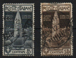 REGNO D'ITALIA  1912/1913  Catalogo Sassone N. 97/98 + 99/101 Serie Complete Annullati. - Usati