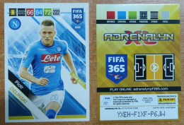 AC - 202 PIOTR ZIELINSKI  NAPOLI  PANINI FIFA 365 2019 ADRENALYN TRADING CARD - Tarjetas