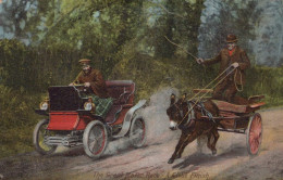 1907 ESEL Tiere Auto Auto Vintage Antik Alt CPA Ansichtskarte Postkarte #PAA116.A - Esel