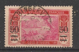 COTE D'IVOIRE - 1934-35 - N°YT. 108 - Lagune Ebrié 50 Sur 90c Brique - Oblitéré / Used - Oblitérés