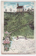 39031107 - Bautzen, Lithographie Mit Partie Beim Eierschieben. Karte Beschrieben Kleiner Knick Unten Rechts Und Links,  - Bautzen