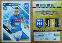 AC - 202 PIOTR ZIELINSKI  NAPOLI  PANINI FIFA 365 2019 ADRENALYN TRADING CARD - Trading Cards