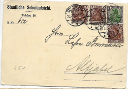 Germany Infla Card From Lübtheen 20.2.1922 From School Authority - Cartas & Documentos