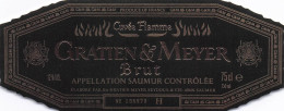 Etiquette GRATIEN MEYER Brut . Cuvée Flamme .  - Altri & Non Classificati