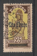 COTE D'IVOIRE - 1933 - N°YT. 94 - 25c Sépia Et Jaune - Oblitéré / Used - Oblitérés