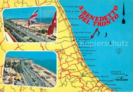 73231198 San Benedetto Del Tronto Panorama Kueste Landkarte San Benedetto Del Tr - Other & Unclassified