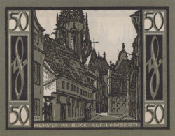 50 PFENNIG 1921 Stadt MÜNSTER IN WESTFALEN Westphalia UNC DEUTSCHLAND #PH968 - [11] Emissioni Locali