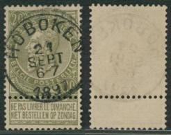 Fine Barbe - N°59 Obl Simple Cercle "Hoboken"  // (AD) - 1893-1900 Barbas Cortas