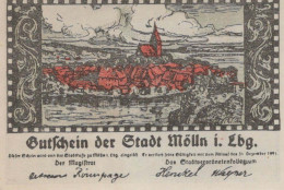 50 PFENNIG 1921 Stadt MoLLN Schleswig-Holstein DEUTSCHLAND Notgeld #PF431 - [11] Emissioni Locali