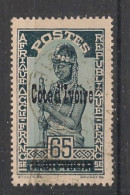 COTE D'IVOIRE - 1933 - N°YT. 97 - 65c Bleu-noir - Oblitéré / Used - Gebruikt